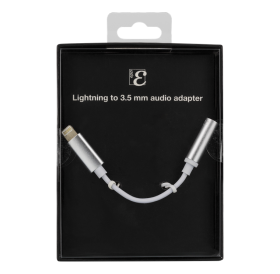Epzi Lightning till 3,5 mm adapter, aluminium skal, silver