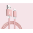 USB till Lightning Kabel i Nylon - 3m - Rosa 